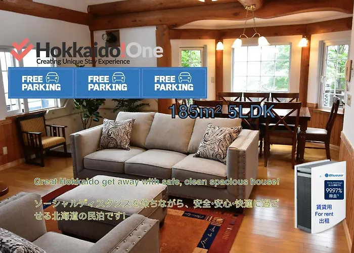 Sapporo Luxury Log House 5Brm Max 18Ppl 4 Free Parking