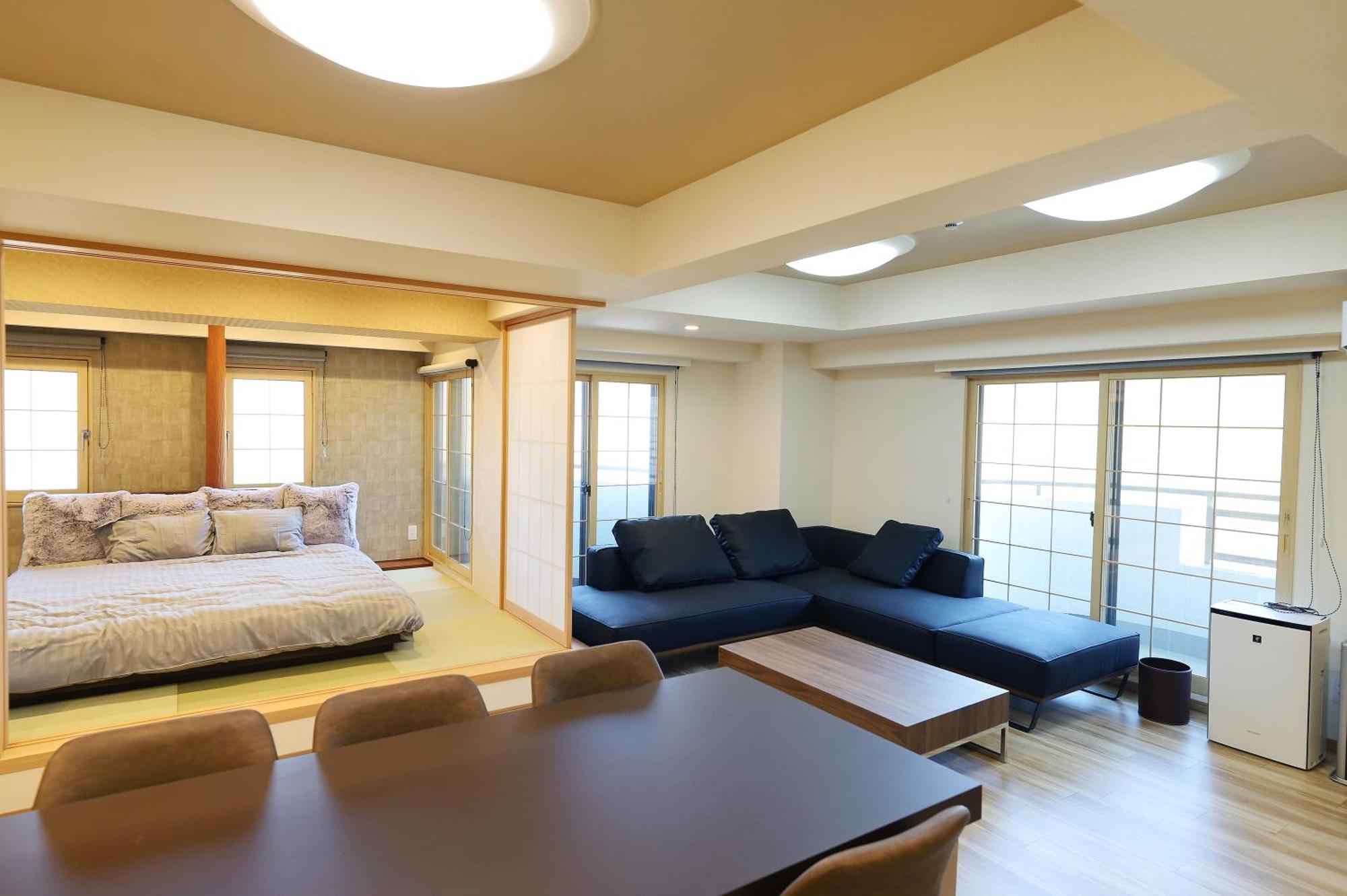 Apartment -newopen-molinhotels702-sapporoonsenstory-1l2room K-bed1&w-bed3 8persons Sapporo